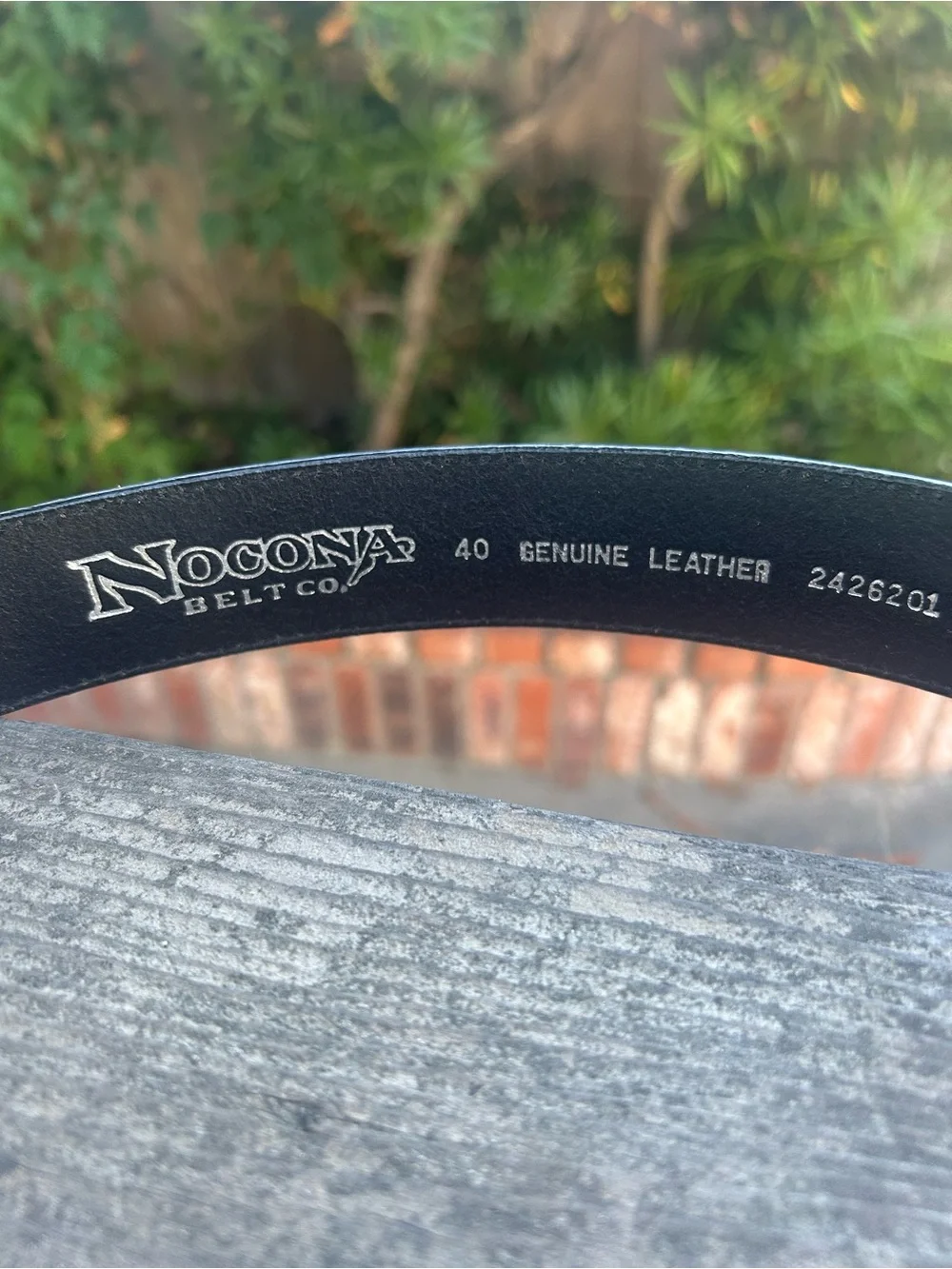 Men’s Nocona Southwest Inlay leather belt, 40